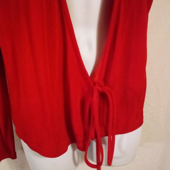 & other stories Red Tie Knot Front Cardigan - Picture 6 of 9
